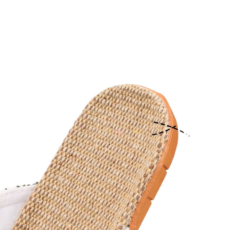 Comfortable and Durable Linen House Slippers for Women Indoor