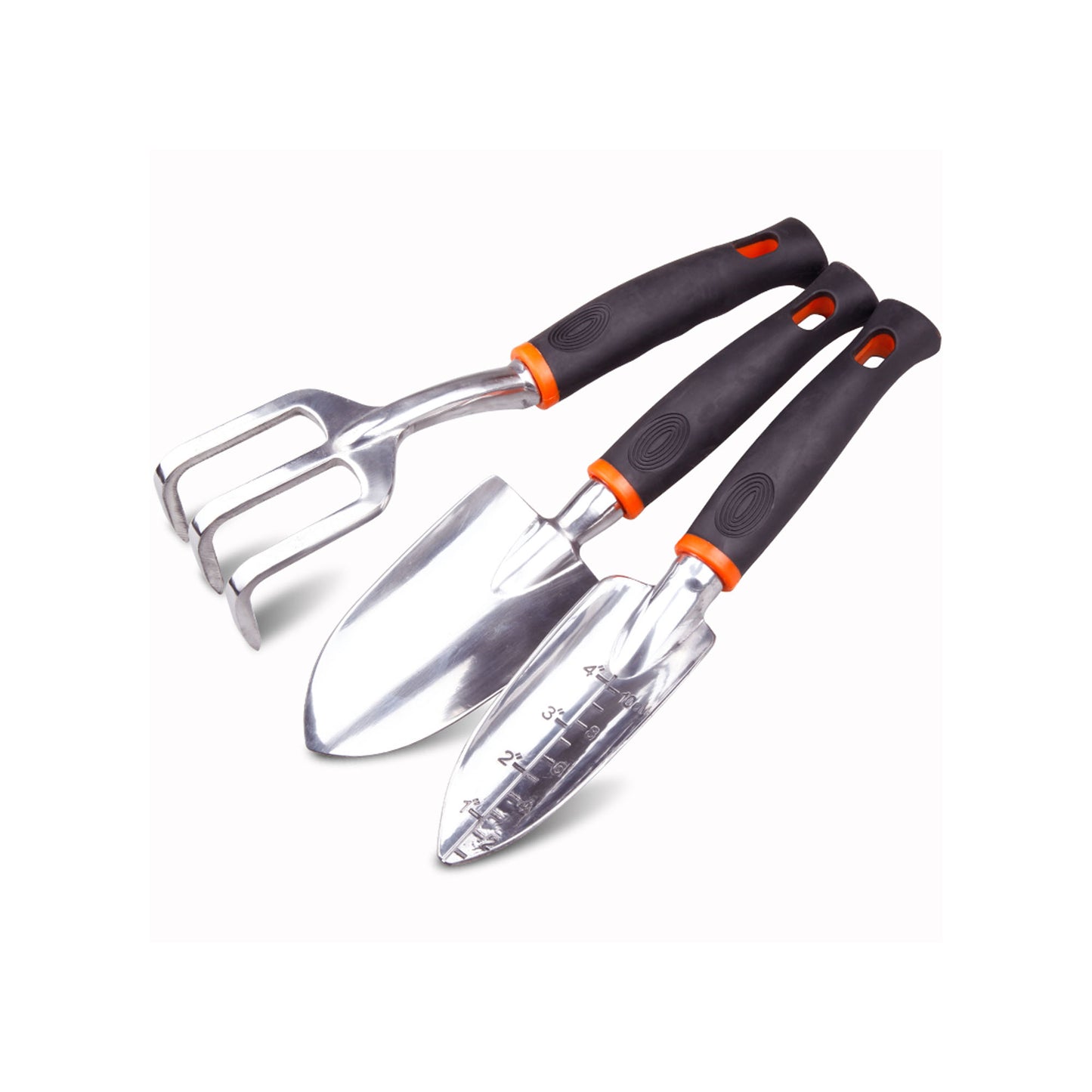 Premium 3-Piece Aluminum Garden Tool Set – Durable Hand Shovel, Transplanter & Cultivator Rake