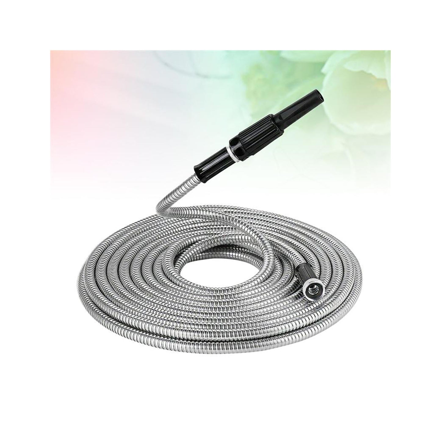 25FT Heavy Duty Stainless Steel Garden Hose – Anti-Kink, Leak-Proof & Chew-Resistant Metal Water Hose