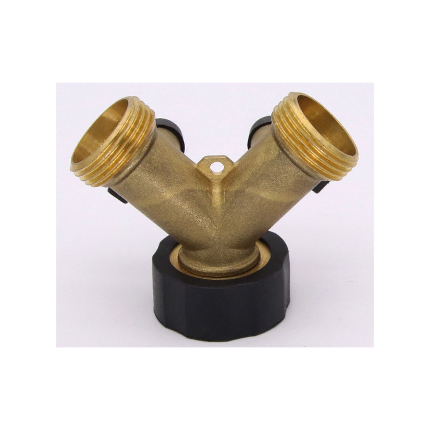 Heavy Duty Brass Garden Hose Splitter – 2-Way Faucet Adapter for Outdoor Tap & Washer Connection