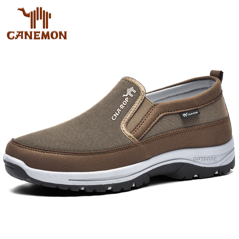 Men's Plus Size Breathable Anti-Slip Walking Shoes with Slip-On Design