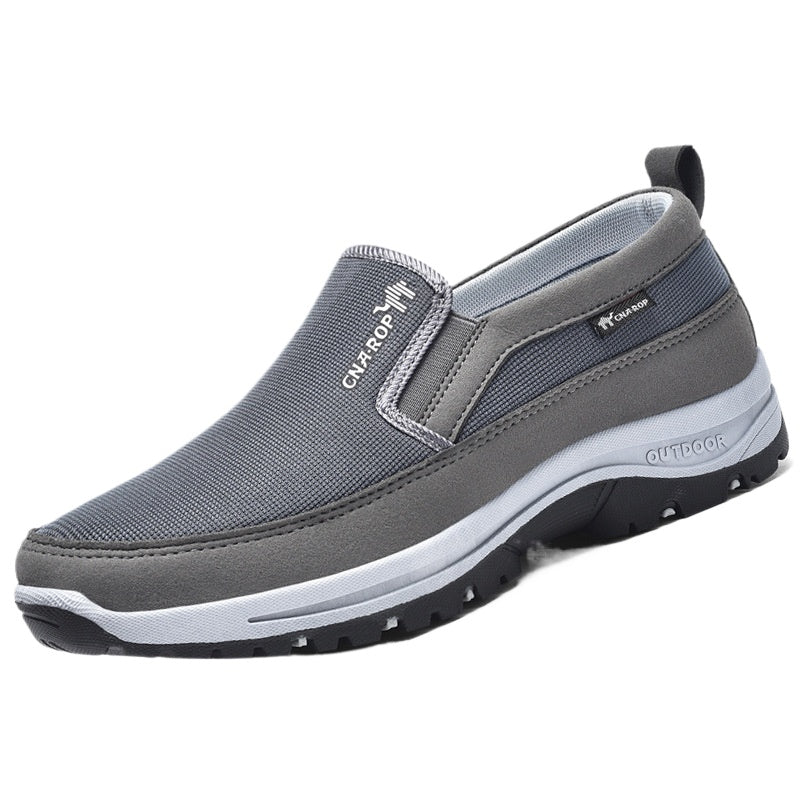 Men's Plus Size Breathable Anti-Slip Walking Shoes with Slip-On Design