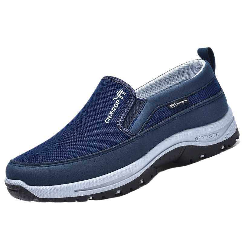 Men's Plus Size Breathable Anti-Slip Walking Shoes with Slip-On Design