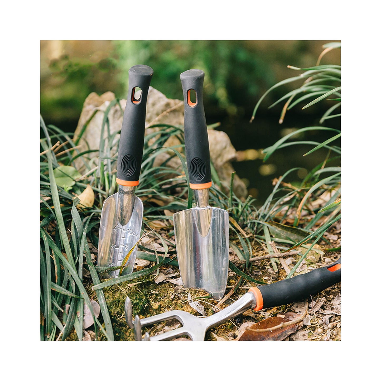 Premium 3-Piece Aluminum Garden Tool Set – Durable Hand Shovel, Transplanter & Cultivator Rake