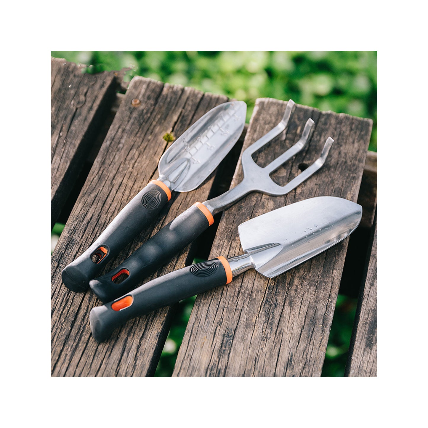 Premium 3-Piece Aluminum Garden Tool Set – Durable Hand Shovel, Transplanter & Cultivator Rake