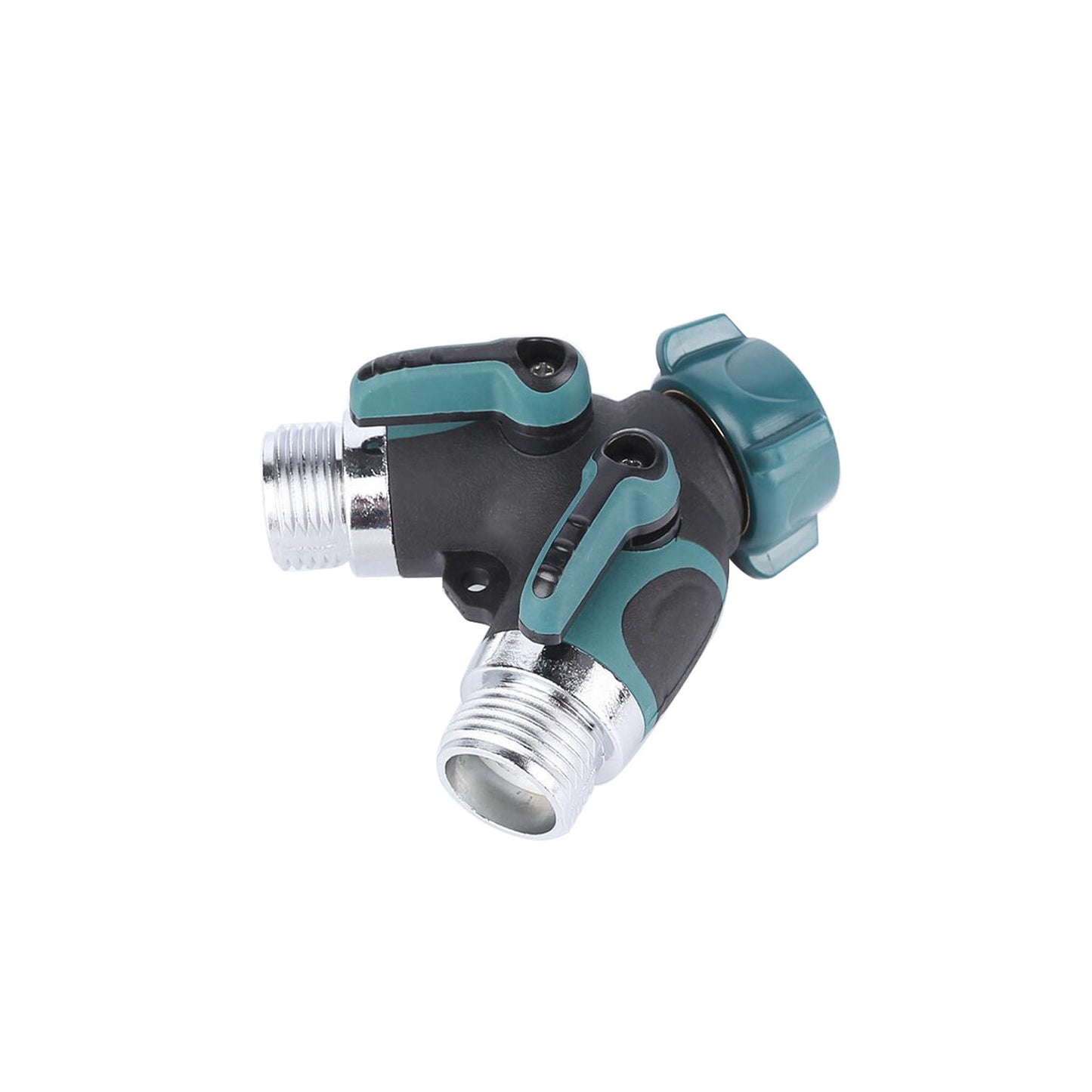 Premium Metal Garden Hose Y Splitter – Dual Outlet Tap Connector with Individual Flow Control