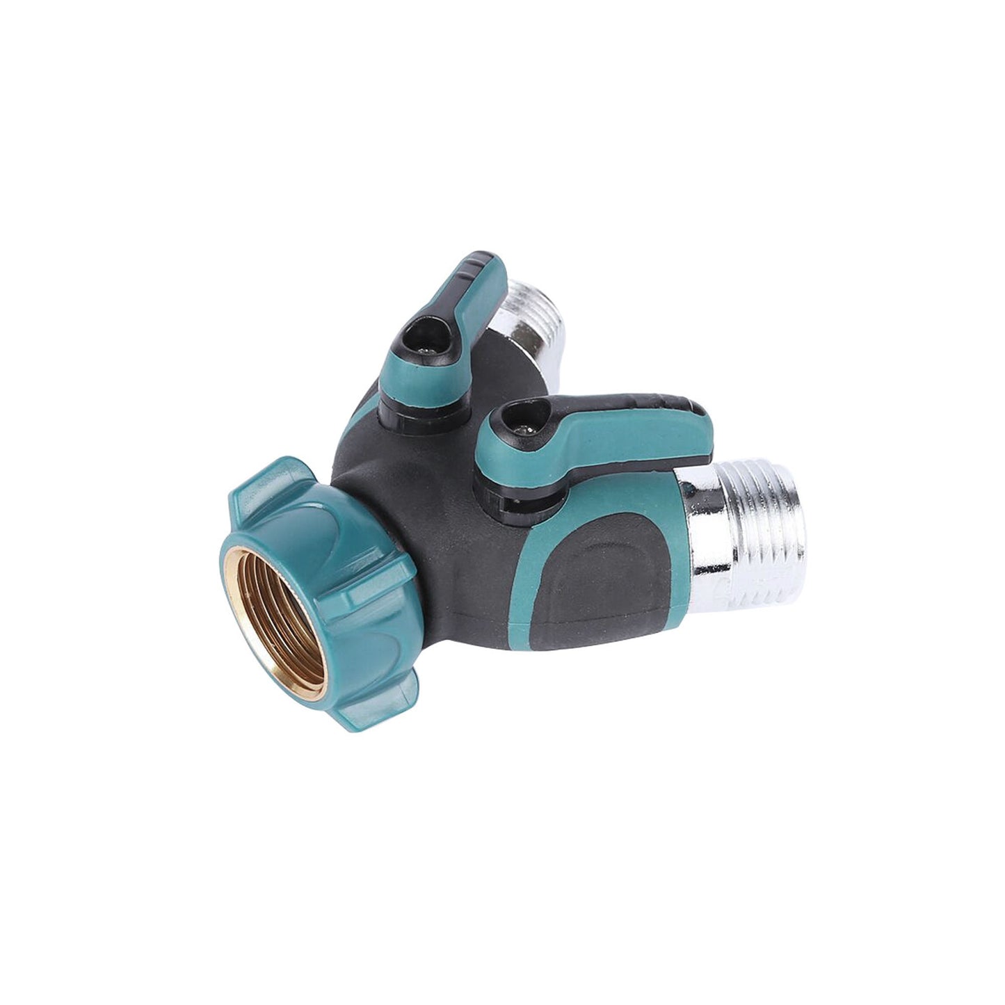 Premium Metal Garden Hose Y Splitter – Dual Outlet Tap Connector with Individual Flow Control