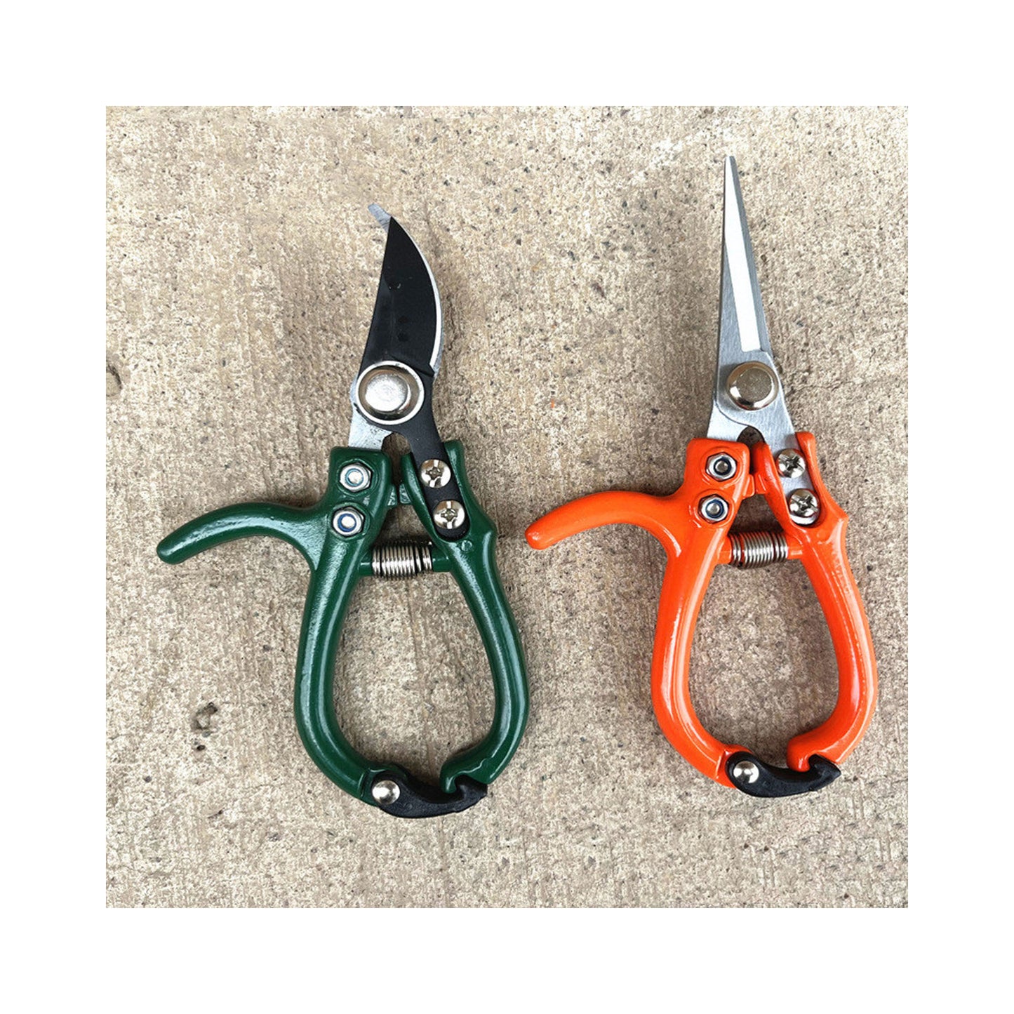 Heavy-Duty Garden Pruning Shears with Safety Lock & Stainless Steel Spring