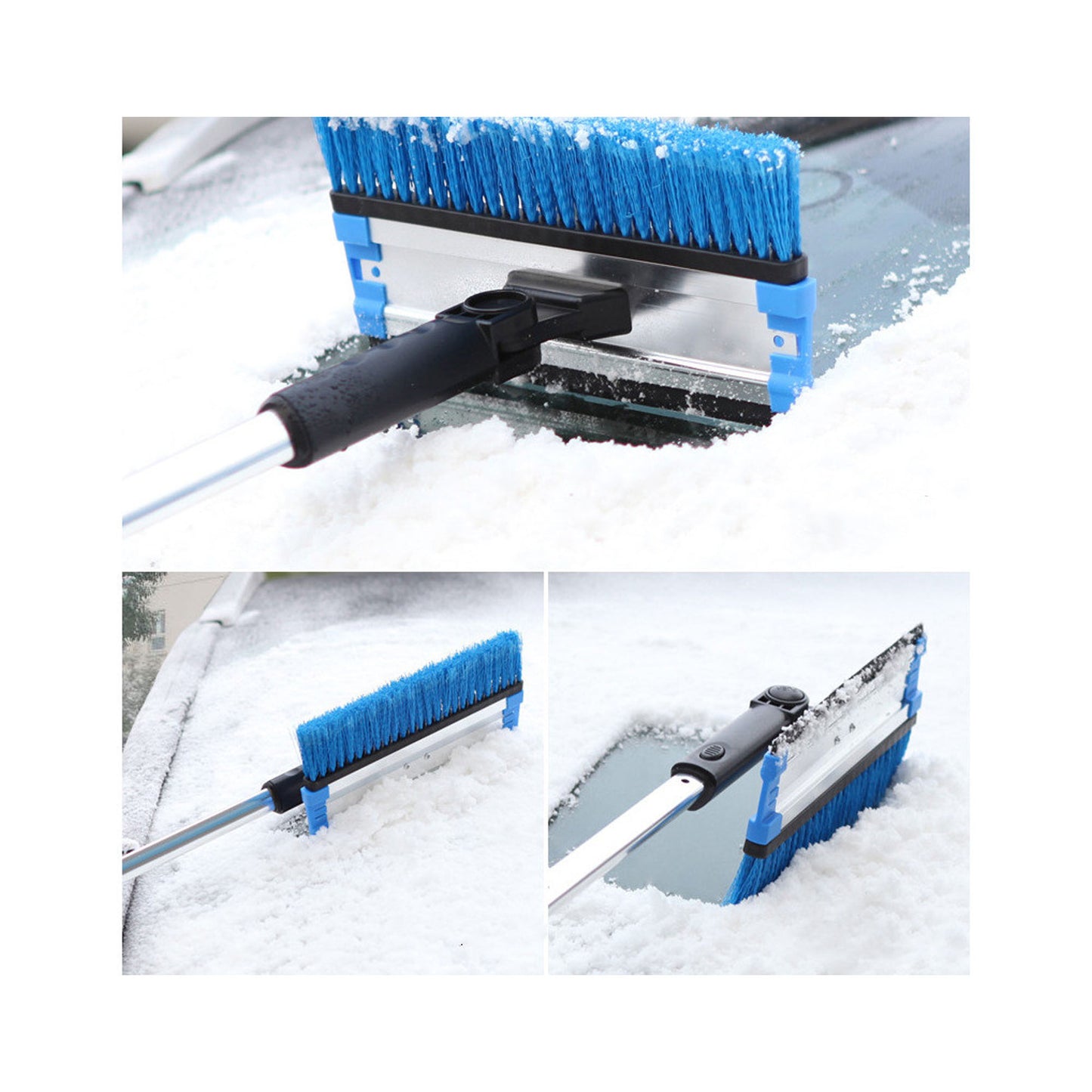 6-in-1 Telescopic Snow Shovel – Adjustable Ice Scraper & Winter Car Emergency Tool