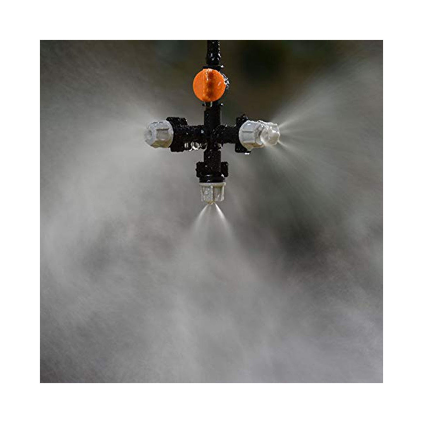 5-Way Adjustable Garden Mist Sprayer – 50cm Hose with Dual Hooks & Mini Valve Control
