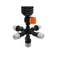 5-Way Adjustable Garden Mist Sprayer – 50cm Hose with Dual Hooks & Mini Valve Control