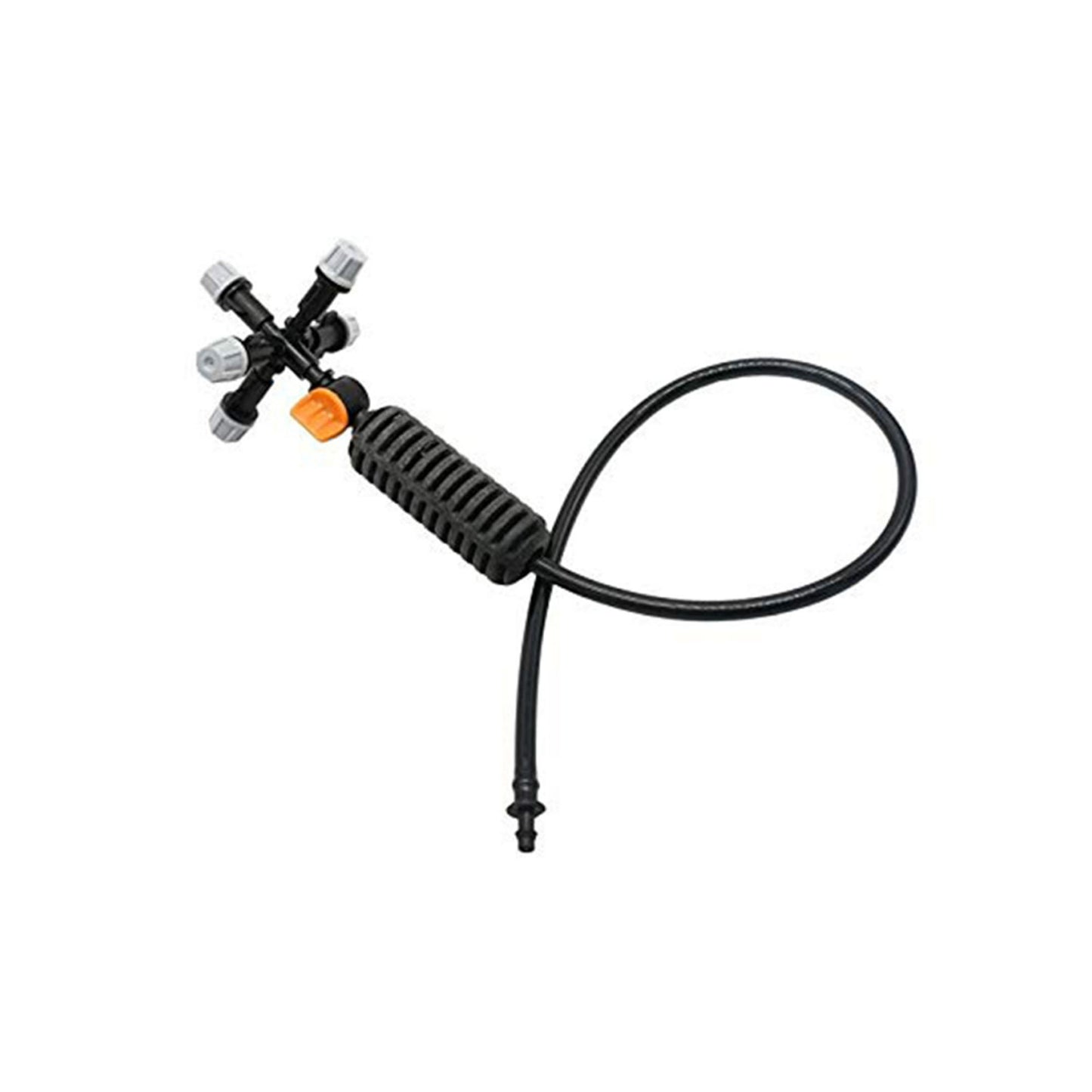 5-Way Adjustable Garden Mist Sprayer – 50cm Hose with Dual Hooks & Mini Valve Control