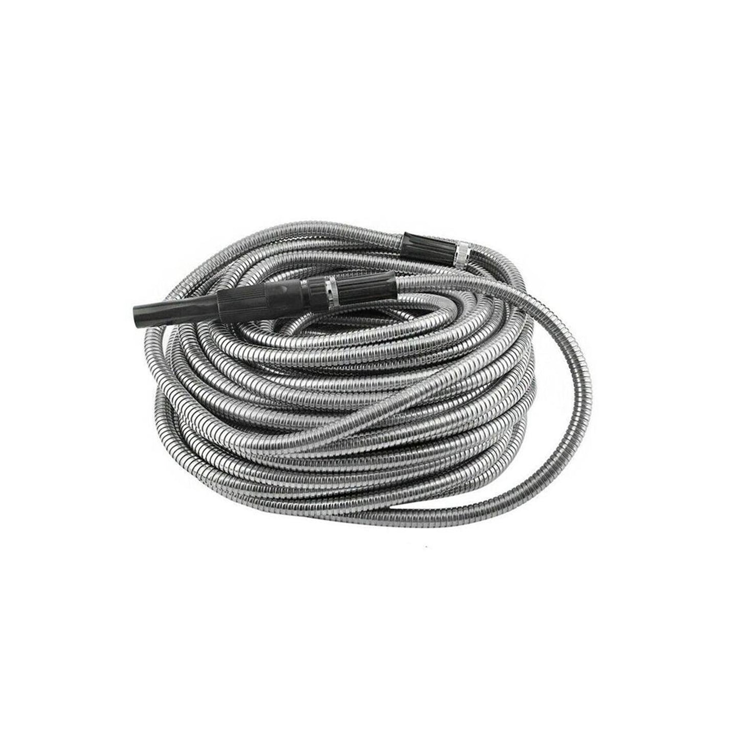 25FT Heavy Duty Stainless Steel Garden Hose – Anti-Kink, Leak-Proof & Chew-Resistant Metal Water Hose