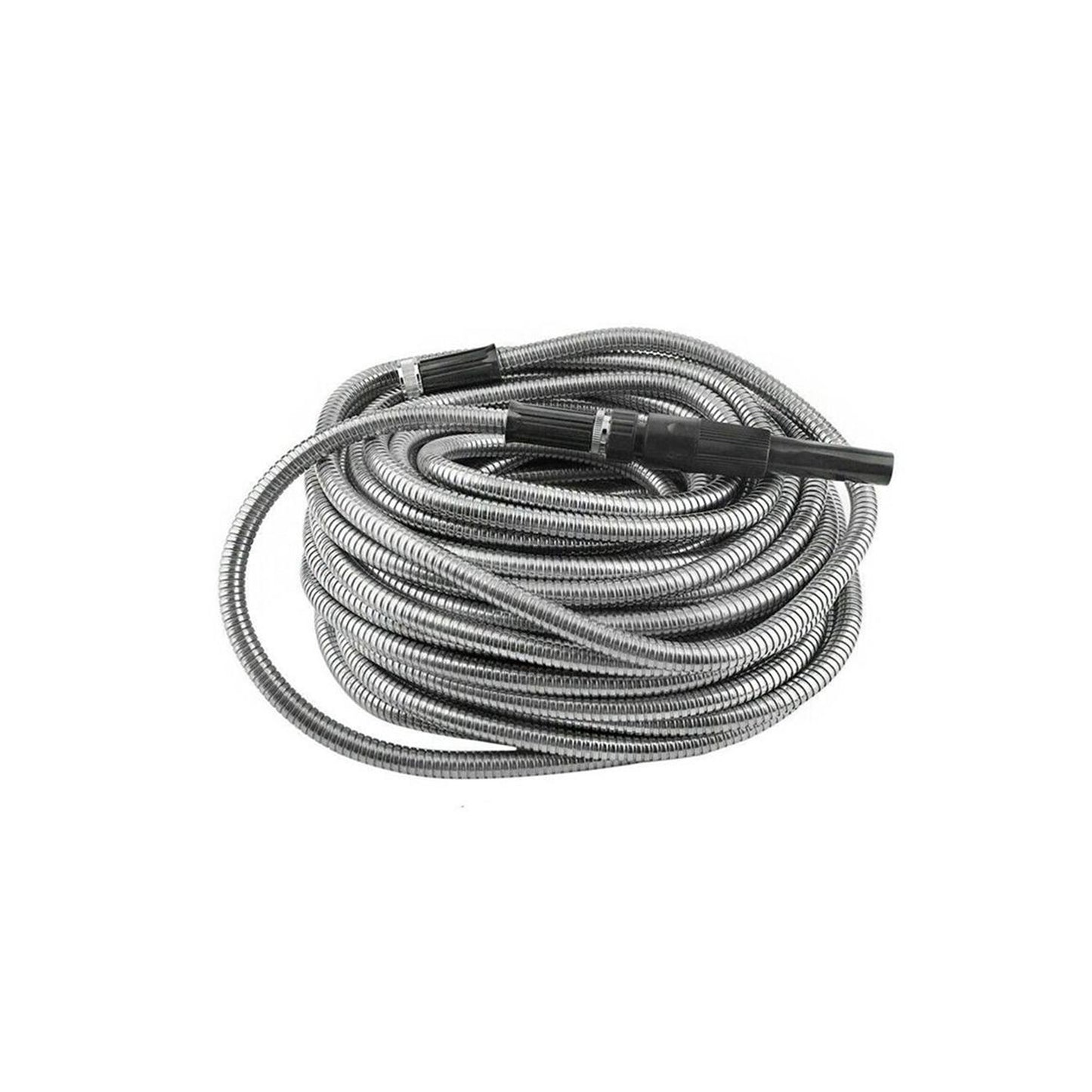 25FT Heavy Duty Stainless Steel Garden Hose – Anti-Kink, Leak-Proof & Chew-Resistant Metal Water Hose
