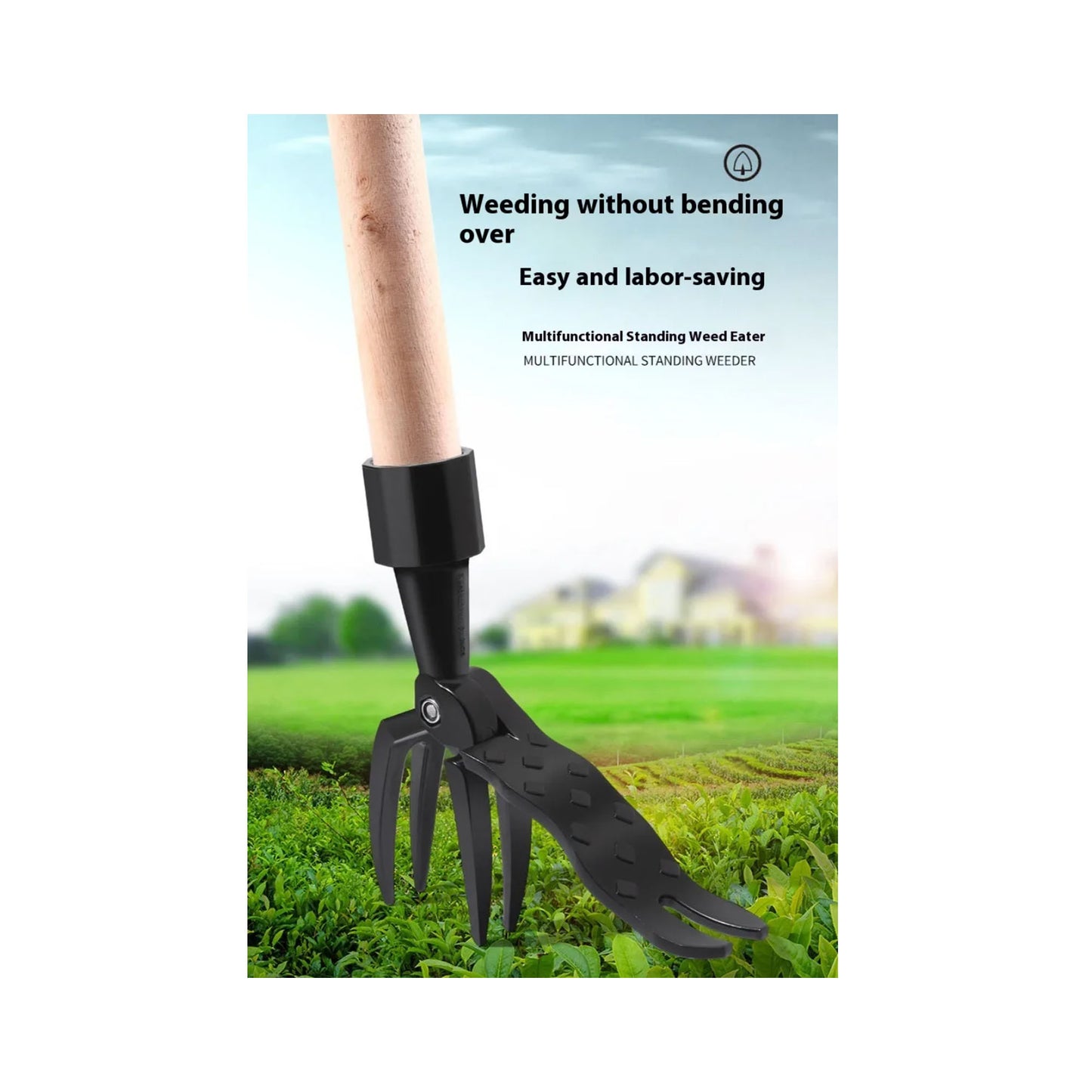 Heavy Duty Garden Weed Puller Attachment – Manual Root Uprooting Tool (Handle Not Included)