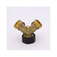 Heavy Duty Brass Garden Hose Splitter – 2-Way Faucet Adapter for Outdoor Tap & Washer Connection