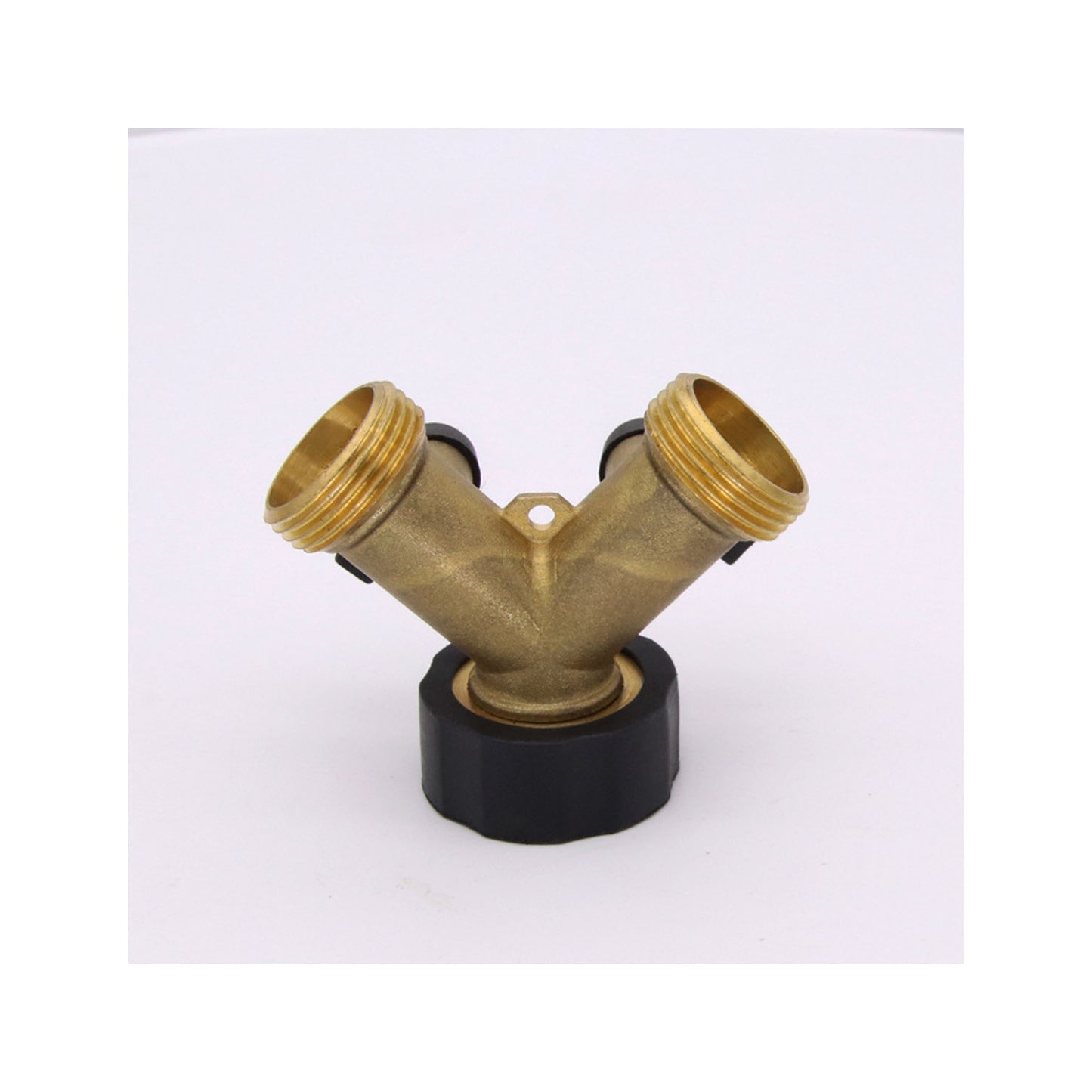 Heavy Duty Brass Garden Hose Splitter – 2-Way Faucet Adapter for Outdoor Tap & Washer Connection