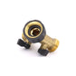 Heavy Duty Brass Garden Hose Splitter – 2-Way Faucet Adapter for Outdoor Tap & Washer Connection