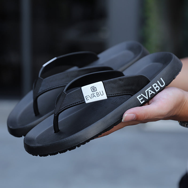 New Summer Flip Flops Men's Non-Slip Soft Bottom Beach Shoes EVA Flip Flops Trendy Men's Slippers