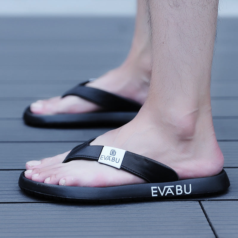 New Summer Flip Flops Men's Non-Slip Soft Bottom Beach Shoes EVA Flip Flops Trendy Men's Slippers