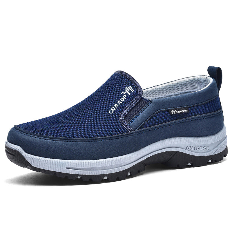 Men's Plus Size Breathable Anti-Slip Walking Shoes with Slip-On Design
