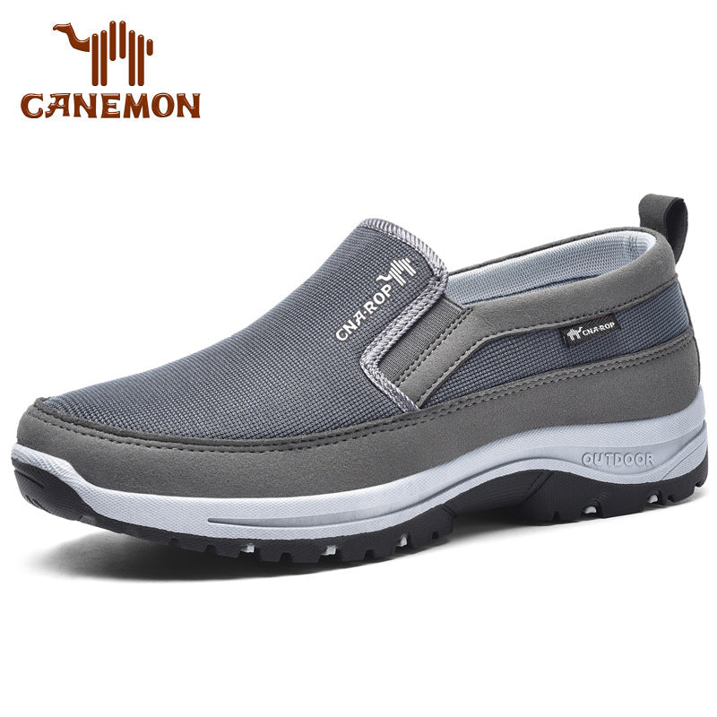 Men's Plus Size Breathable Anti-Slip Walking Shoes with Slip-On Design