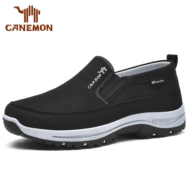 Men's Plus Size Breathable Anti-Slip Walking Shoes with Slip-On Design