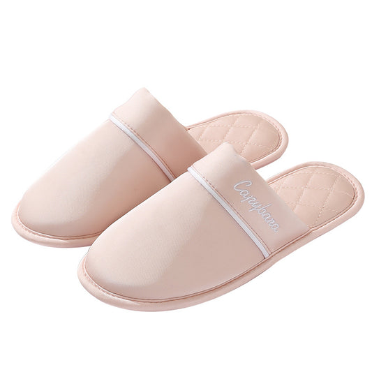 Elegant Japanese Style Silk Indoor Slippers, Comfortable Couple Slippers, Anti-Slip Office Slippers