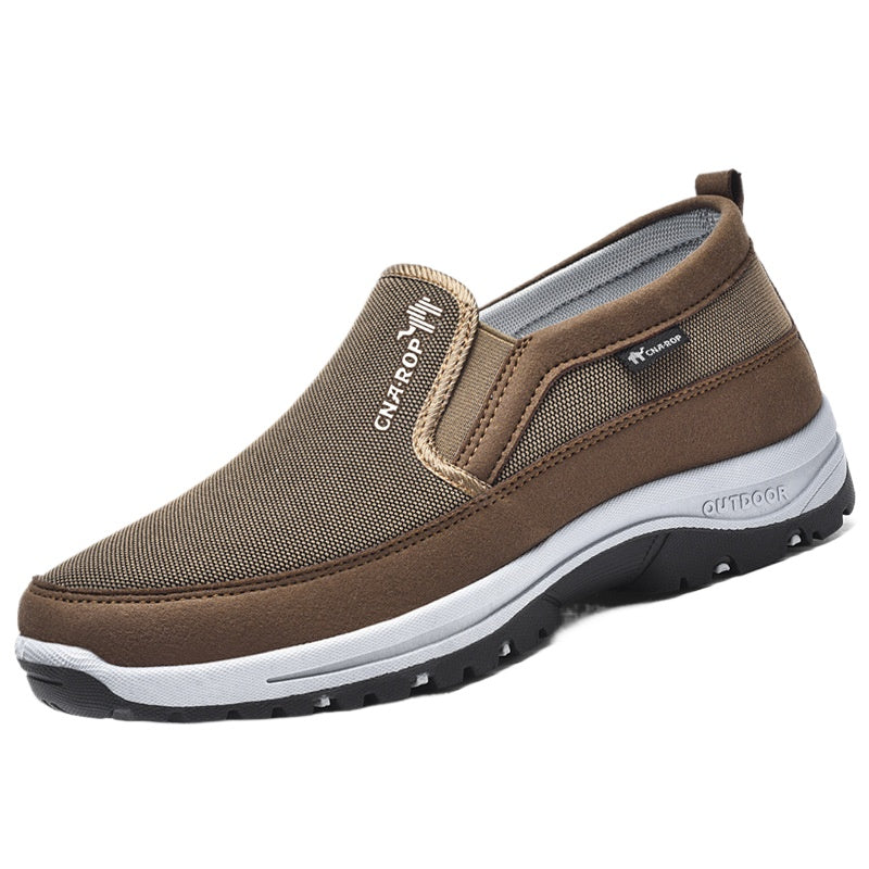 Men's Plus Size Breathable Anti-Slip Walking Shoes with Slip-On Design